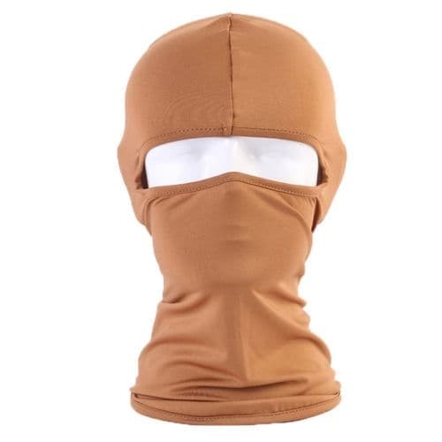 Balaklava, skimaske, hette, hodehette, sykkelmaske solbeskyttelse, Perfet V, brun Brown