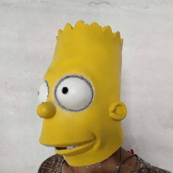 The Simpsons Bart Maske Halloween Latex Kostymemaske-mxbc