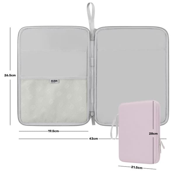 Taske, etui, beskyttende sleeve til tablets op til 10,9 tommer, pink