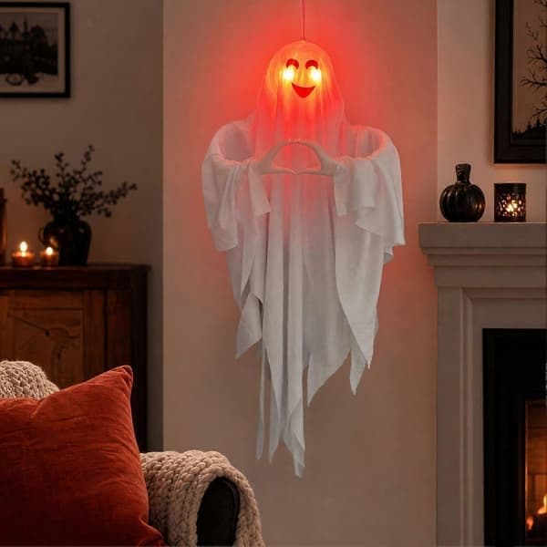 Halloween-spøgelsesdekoration med hjerteform til udendørs græsplæne og fester