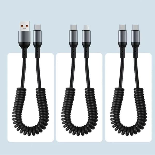 25 cm til 1 M billadekabel, 6A hurtigladekabel, USB-C til USB-C datakabel, kompatibel med iPhone 15