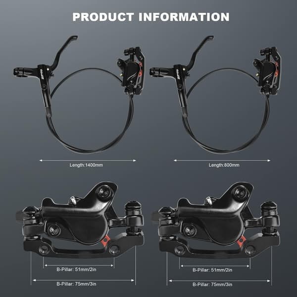 (Rød) MTB Hydraulisk Bremsesæt Hydrauliske Skivebremser, Cykelskive