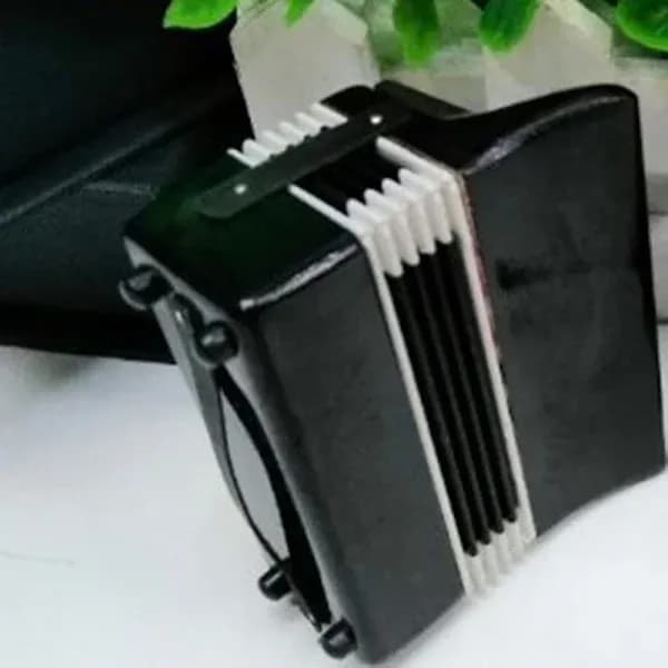 Miniature harmonika mini musikinstrument harmonika udsøgt musikinstrument julepynt, sort