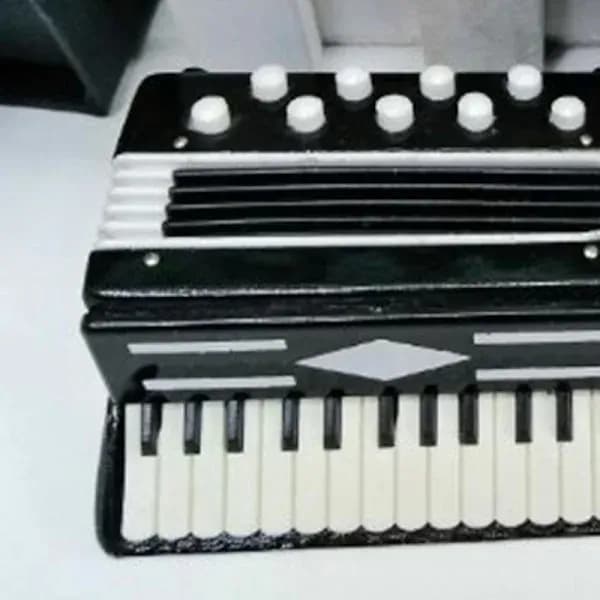 Miniature harmonika mini musikinstrument harmonika udsøgt musikinstrument julepynt, sort