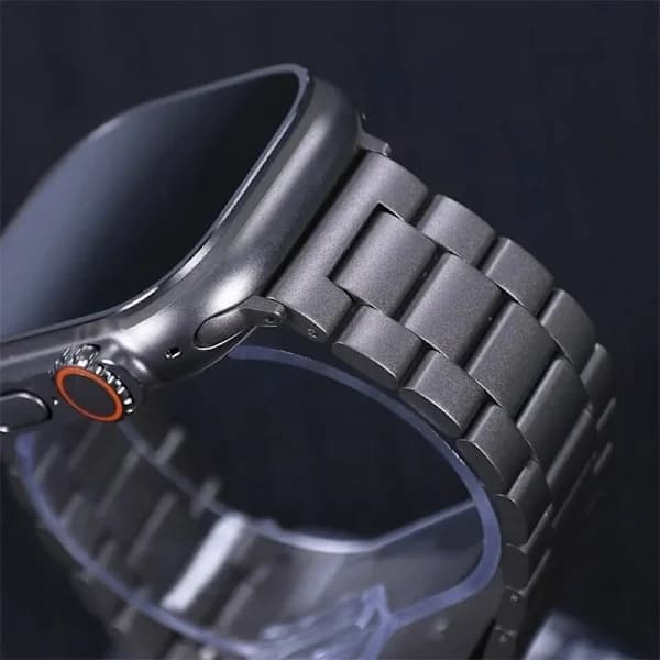 46MM Rustfrit Stål Armbånd til Apple Watch, Metalrem til iWatch Series 10 (46mm), Sort