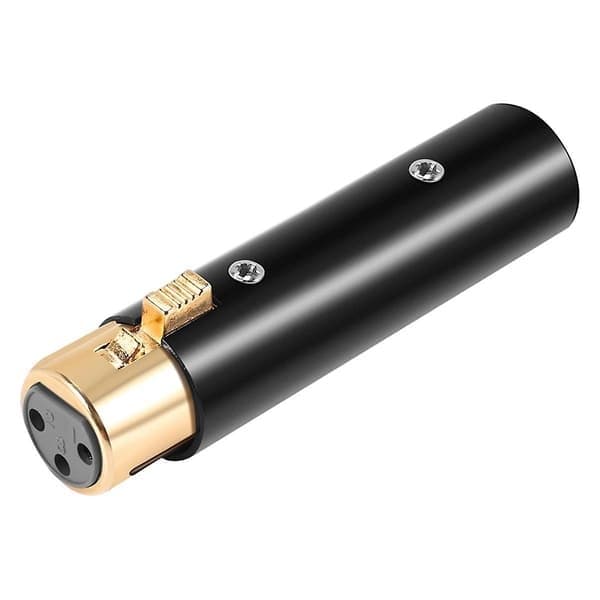 XLR 3-polet hun til XLR 3-polet han-adapter, lydinterface, til stereomikrofonkabel