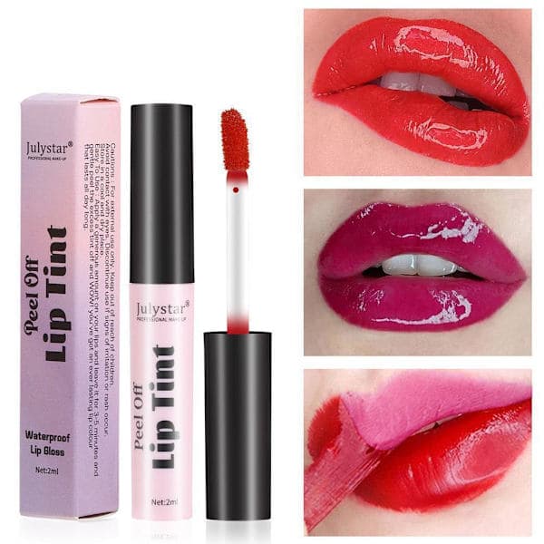 6 farver læbestift Peel off Lip Gloss Tattoo Farve STYGTT~ Vandtæt Z9G6 04 2ml 04 2ml