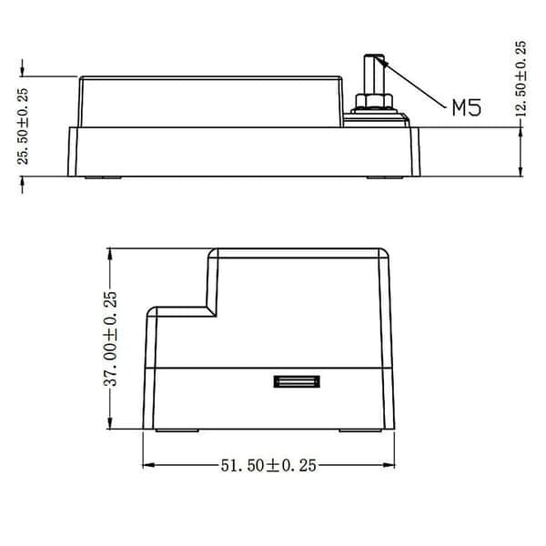 12V säkringsbox, 6-kretsars bladsäkringsbox med LED-indikator, ATO bladsäkringsbox med lock, säkring