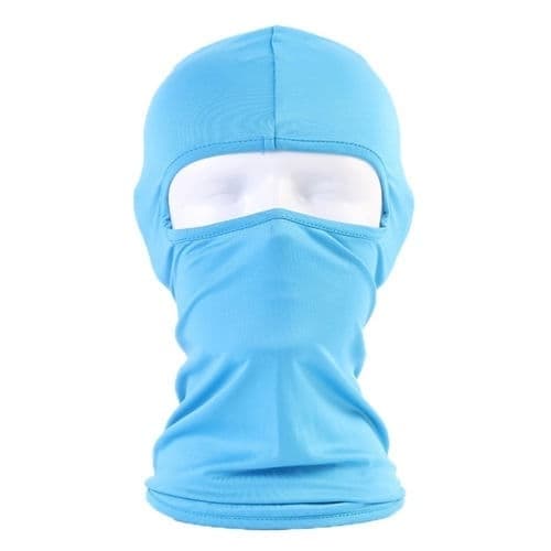 Balaklava, skimaske, hette, hodehette, sykkelmaske solbeskyttelse, Perfet V, himmelblå Sky blue