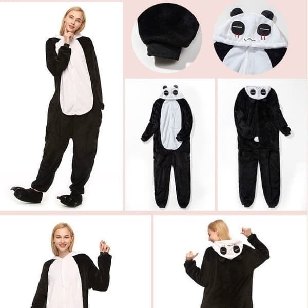 Fancy Cosplay Kostume Onesie Pyjamas Nattøj til Voksne Panda L, Perfet Z, S S