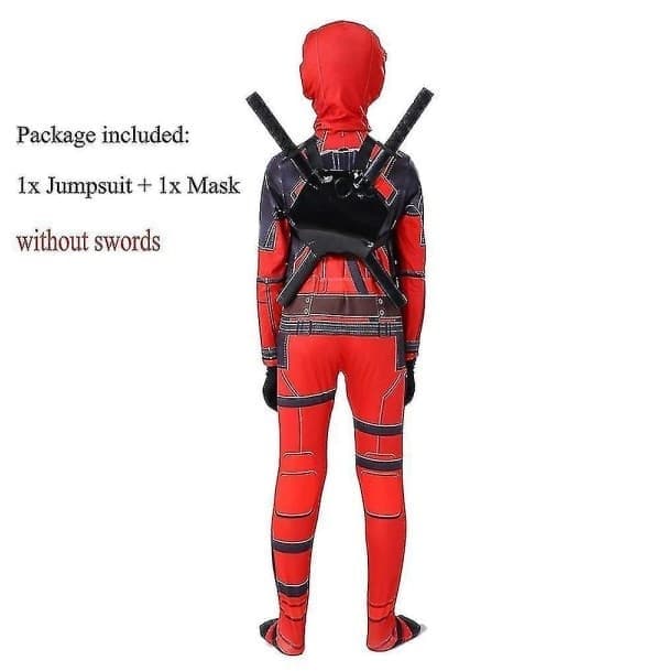 Barnas Deadpool Superhelt Halloween Fest Cosplay Kostyme 100cm