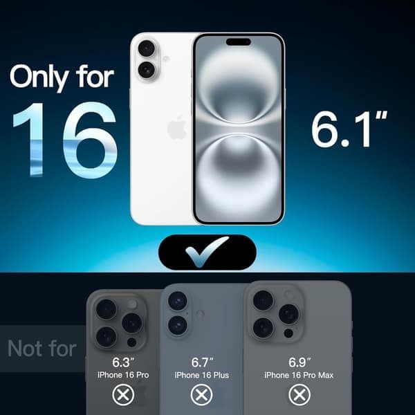 3-pack iPhone 16 Skärmskydd Härdat Glas Premium Transparent