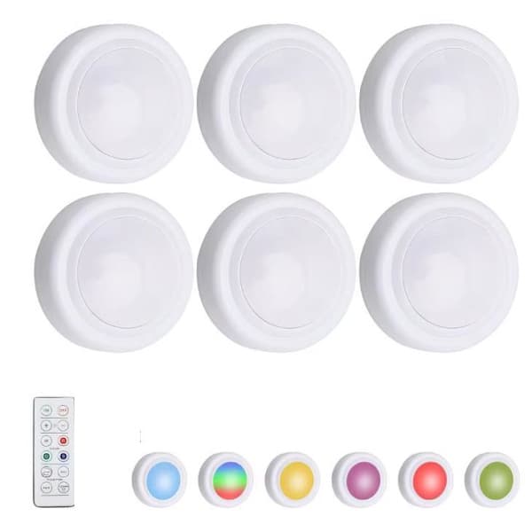 6-pack LED spotlights med fjärrkontroll, högkvalitativ belysning, bäst i test