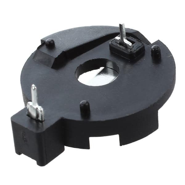 CR2016 2025 2032 Knappcellebatteriholder Sokkel Svart 5 Stk
