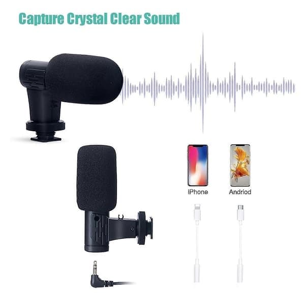 Smartphone Vlogging Kit för iPhone Android med Stativ Miniförstärkare Startpaket Vlog Kit för TikTok Live Stream Video YouTube