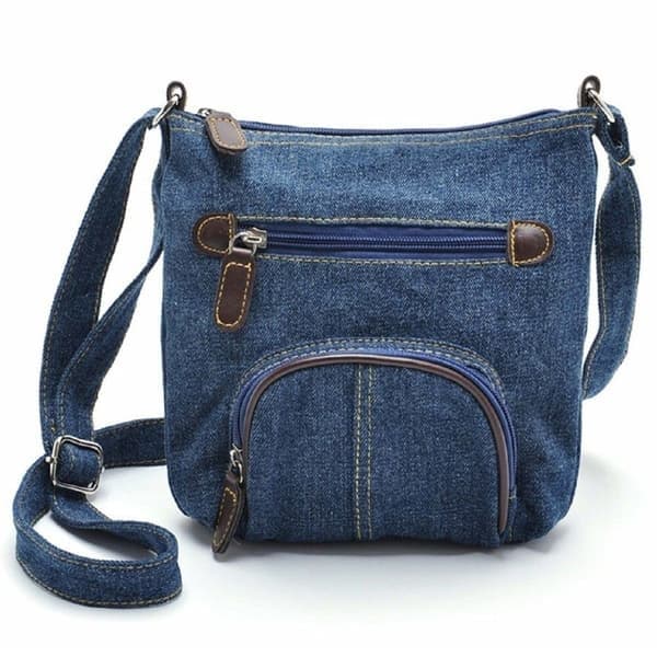 Skulderveske i denim, uformell veske, damehåndveske