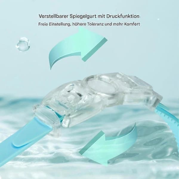 Svømmebriller for barn, med nesebrobeskyttelse, antidugg, justerbar passform, rosa/blå