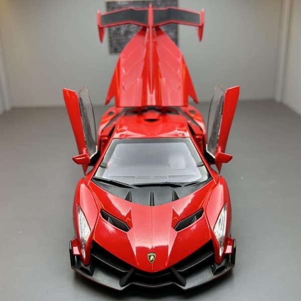 1:24 Legetøjsbil Metalmodel Lamborghini med lyd og lys, dekorativ genstand