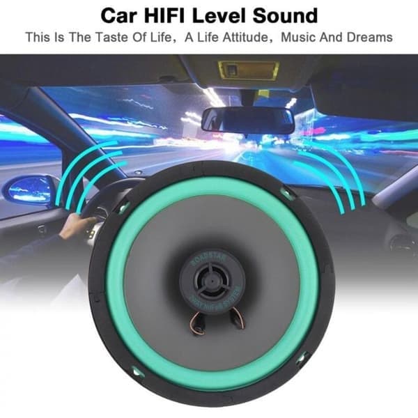 6,5-tommer koaksial stereosubwoofer til billydsystem, leverer bas og diskant