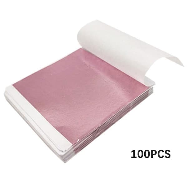 Guldfoliepapir Dekorative Guldfolieark til Møbelmaling, Pink Pink