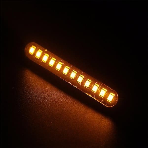 2 stk. Bil Motorcykel Flydende Vand Baglygte 12 LED Blinklys Stribe 3528Smd Nummerplade