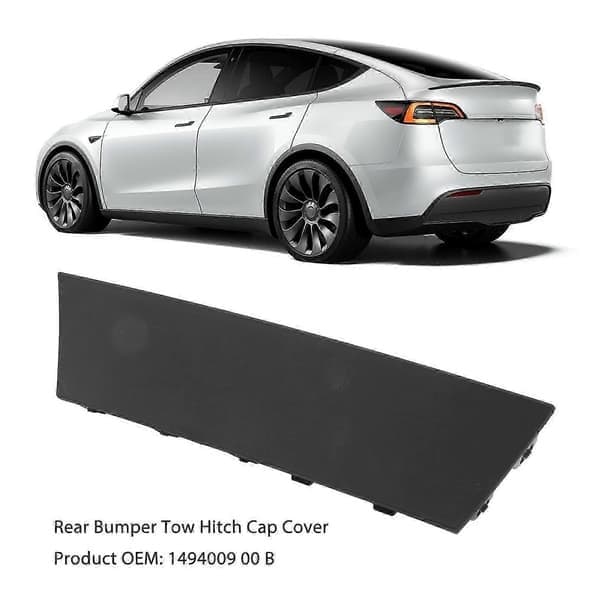 Slepekrokdeksel bakre støtfanger 1494009 00 B erstatning for slepeøye Tesla Model Y 2020 til 2023