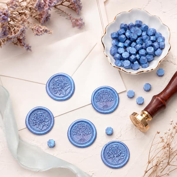 100 stk. Aurora Mountain lilla voksforseglingsperler, voksperler til forseglingsstempel 100PCS Mountain Purple