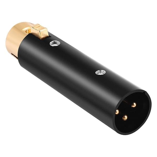 XLR 3-polet hun til XLR 3-polet han-adapter, lydinterface, til stereomikrofonkabel
