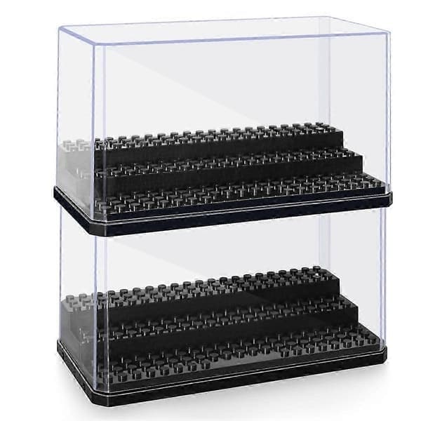 Stabelbar støvtett utstillingsmonter for minifigurer