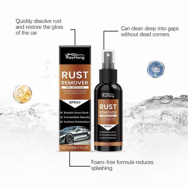 3x Rustfjernerspray, Fjernelse af Bilridser og Metalrust
