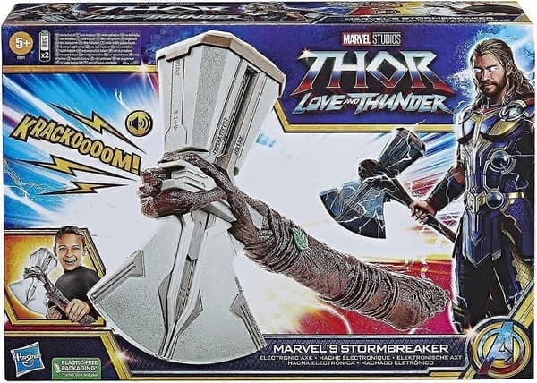 Marvel Studios Thor: Love and Thunder Marvel's Stormbreaker Elektronisk Yxa Rollspelsleksak med Ljudeffekter för Barn från 5 År