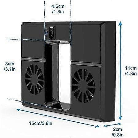 USB-blæser til Xbox Series X-konsol, kølesystem til Xbox Series X med 2 blæsere og 2.0 USB-port, kun til Xbox Series X