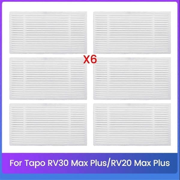 Reservdelar till RV30 Max / RV30 / RV20 Max / RV20 Robotdammsugare, Filter 6 st