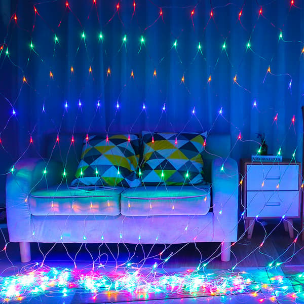 LED-netlys vandtæt udendørs dekoration rød - EU-stik 8x10m 2000 LED Red EU Plug 8x10m 2000 LED