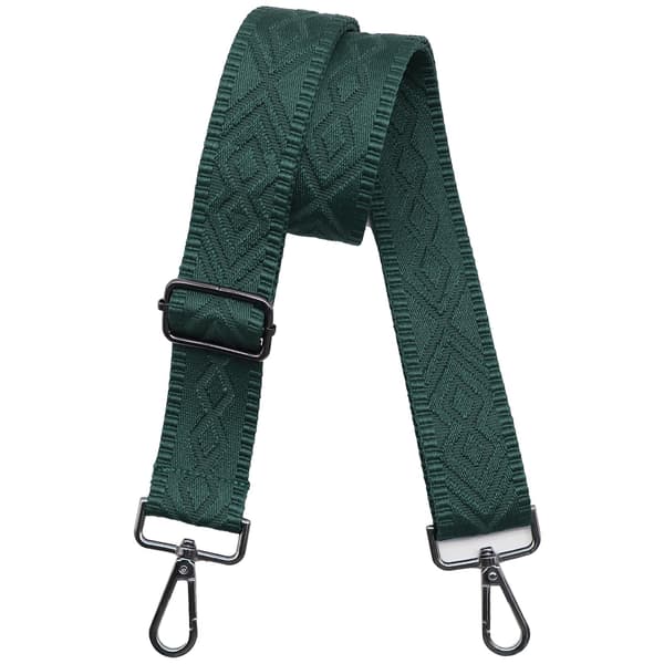 Axelremsväskor för handväskor Breda axelremsväskor Justerbar ersättningsbroderad handväskrem för handväskor Gunmetal Hardware-green