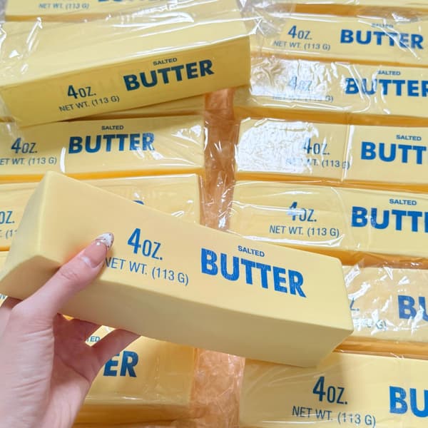 Jättesmör Squishy: 9,5 tum Jumbo Långsamt Resande Fidget 1 × Giant Butter