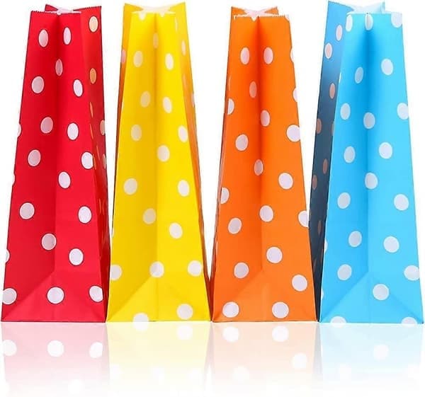 10 stk. papirposer med flat bunn, kraftgaveposer, lunsjpapirposer, matgave