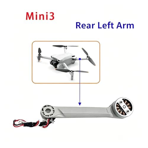 Mini 3 Motorarm, Kompatibel med Original Motorarm til DJI Mini 3, Reservedele til Drone (Bageste Venstre) Rear Left Arm
