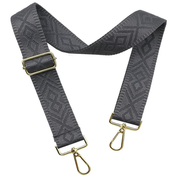 Axelremsväskor för handväskor Breda axelremsväskor Justerbar ersättningsbroderad handväskrem för handväskor Gold Hardware-dark grey