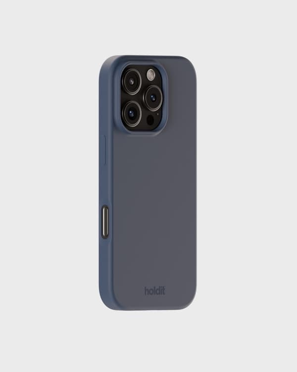 Holdit iPhone 16 Pro Mobildeksel Silikon Pacific Blue