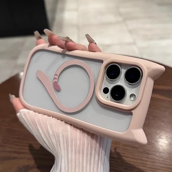 Gjennomsiktig telefondeksel til iPhone 11, MagSafe-kompatibel, støtsikker, PC, svart Black For iphone 11