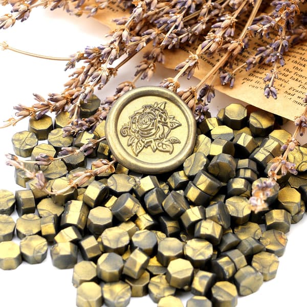 100 stk. Aurora Varmt Sollys Voksforseglingsperler, Voksperler til Forseglingsstempel 100PCS Warm Sunlight