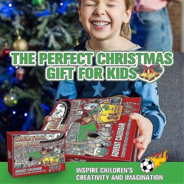 Adventskalender 2022 for gutter VM-tema fotballleker for 3-12 år gamle barn