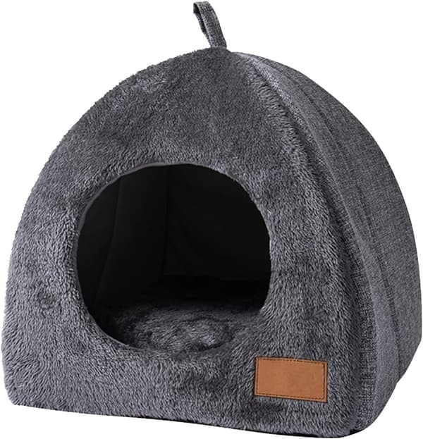 Komfortabel indendørs katteseng til katte og små hunde, grå, størrelse S, 28*28*30cm