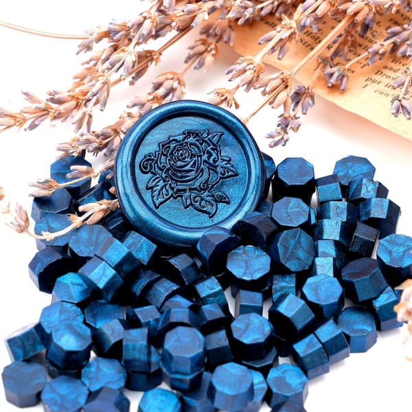 100 st Aurora Marinblå Vaxpärlor, Vaxpärlor för Sigillstämpel 100PCS Navy Blue