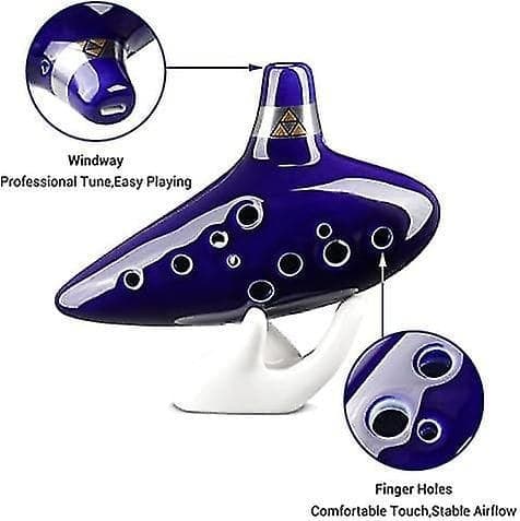 Zelda Ocarina Musikkinstrument, Keramisk Alt C-fløyte med tilbehør