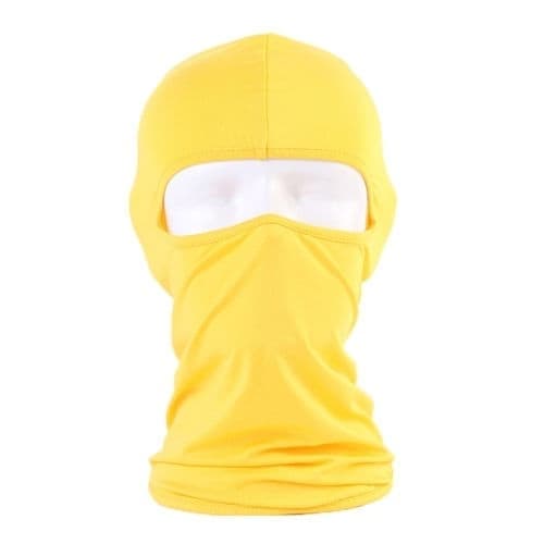 Balaklava, skimaske, hette, hodehette, sykkelmaske solbeskyttelse, Perfet V, gul Yellow