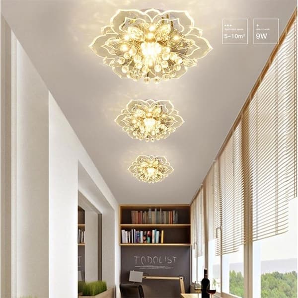 20cm 9W Moderne Krystall LED Taklampe Gang, Hvit-B White-B