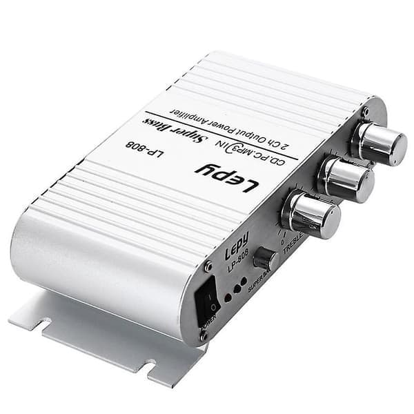 Lepy LP-808 12V Mini Bærbar Kablet HiFi-forsterker for Hjem Bil Telefon