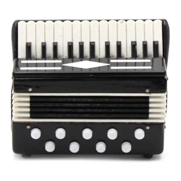 Miniature harmonika mini musikinstrument harmonika udsøgt musikinstrument julepynt, sort